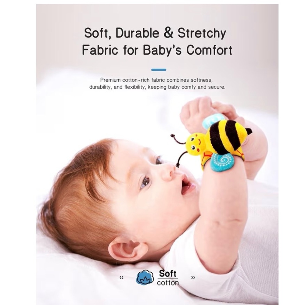 Vibrant Insect-Themed Baby Rattle Set (A166) - Picture 2 of 8